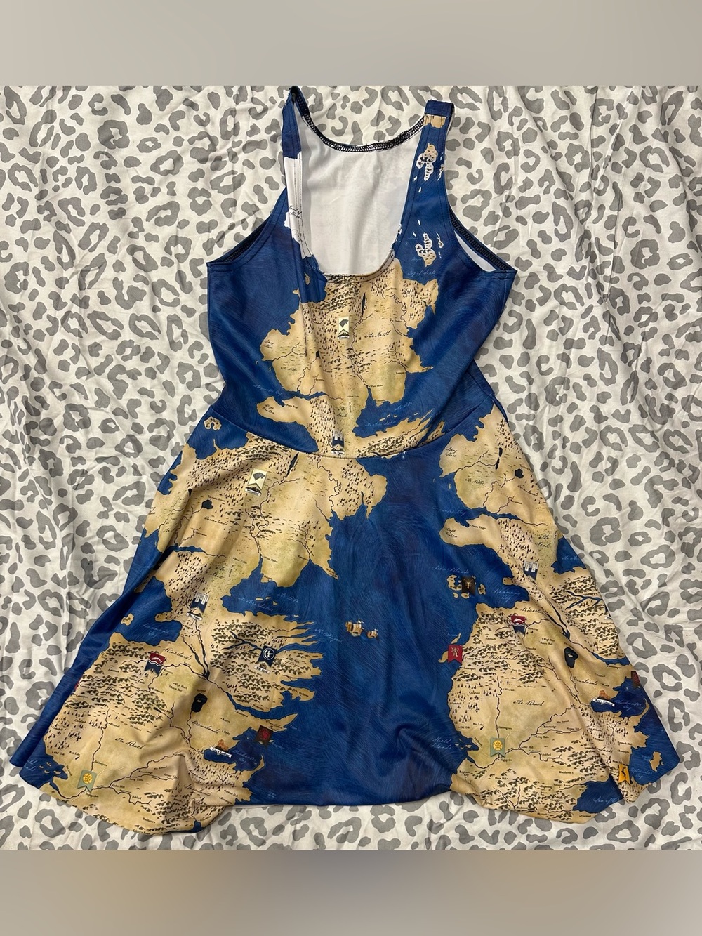 Blackmilk Game of Thrones Westeros map skater dress size medium